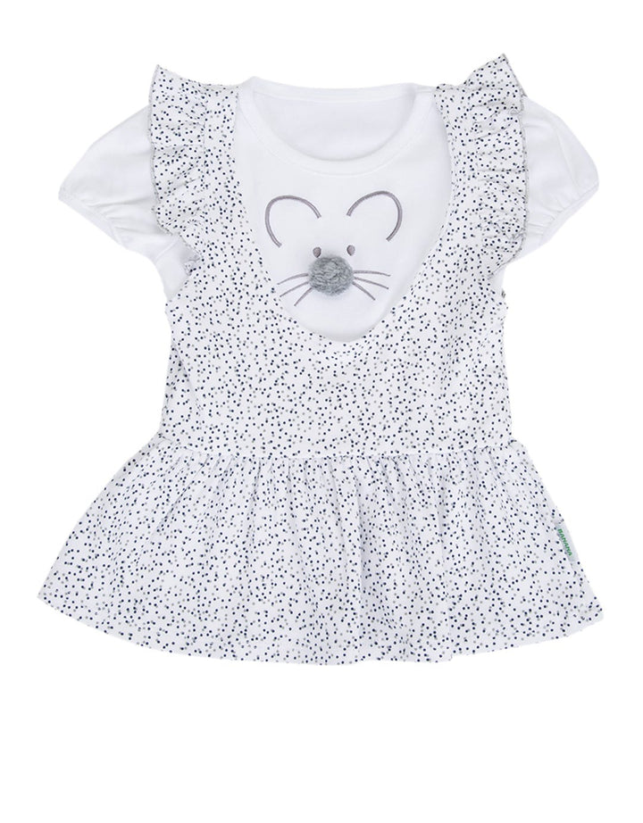 Banana Dress Mini Two Dot Fuchia Mouse