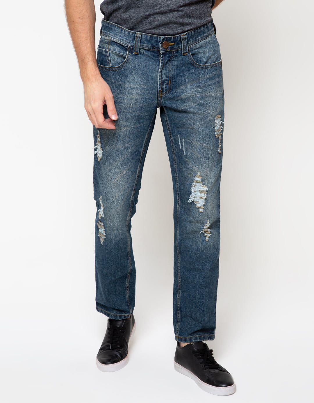 Watchout Jeans Celana Panjang Detail Shredded