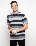 Cole Stripe Print Kaos Polo Pria