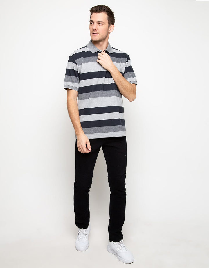 Cole Stripe Print Kaos Polo Pria
