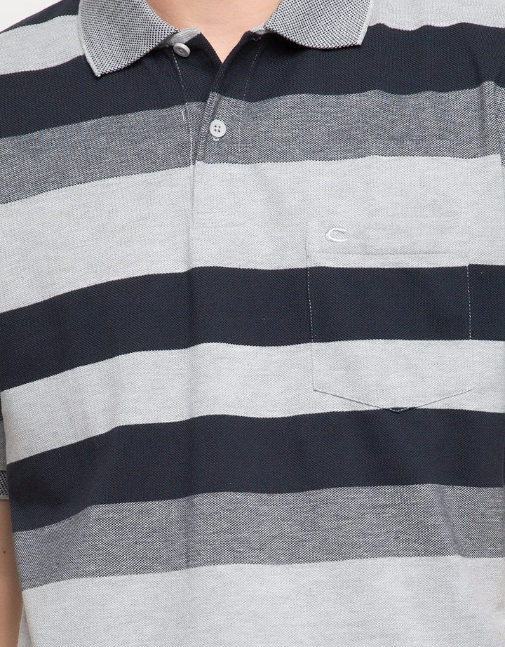 Cole Stripe Print Kaos Polo Pria