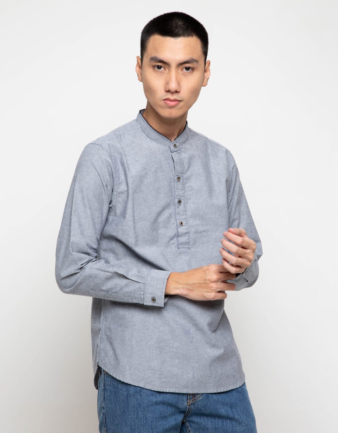Larusso Kemeja Koko Polos Oxford Ay01B229192 -