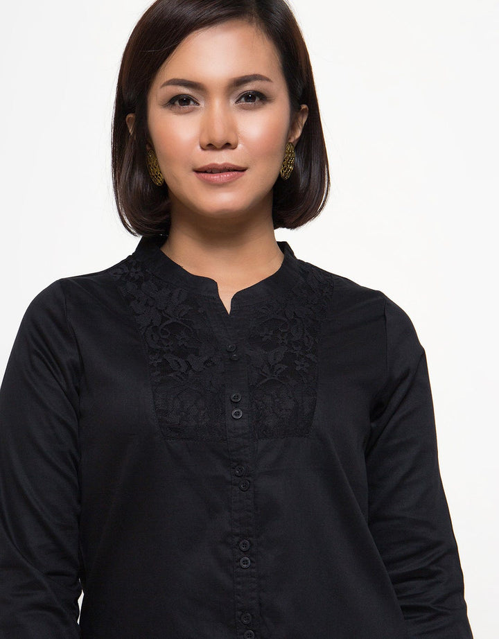 Label 9 Kemeja Wanita Lace Accent