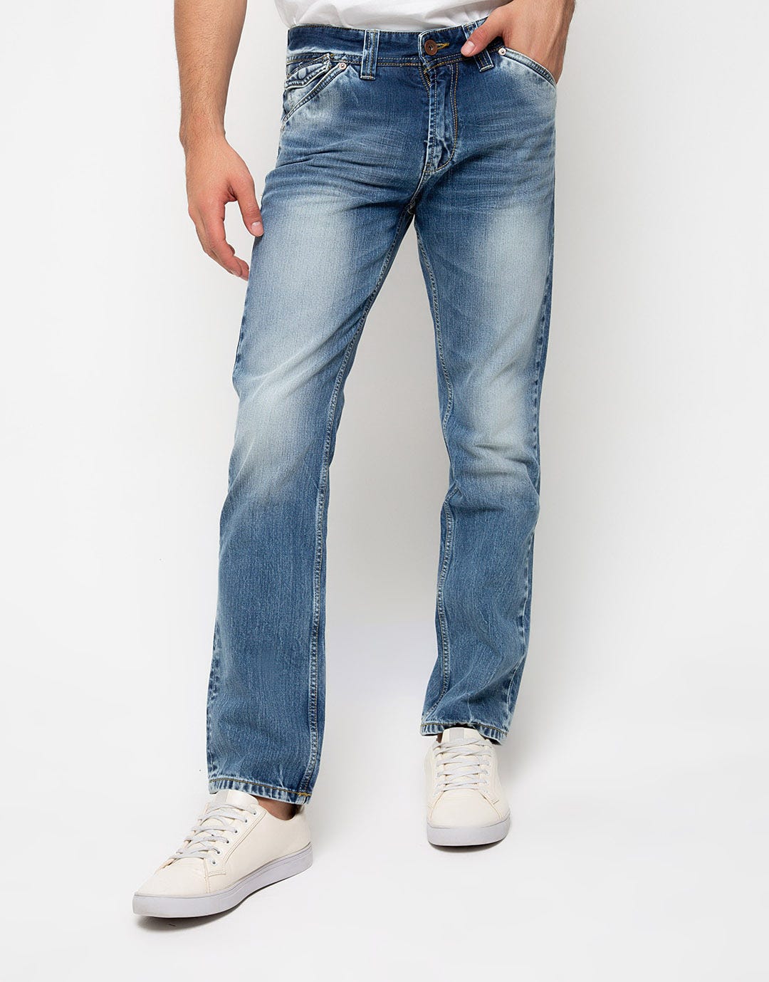 Lois Straight Washed Denim Jeans