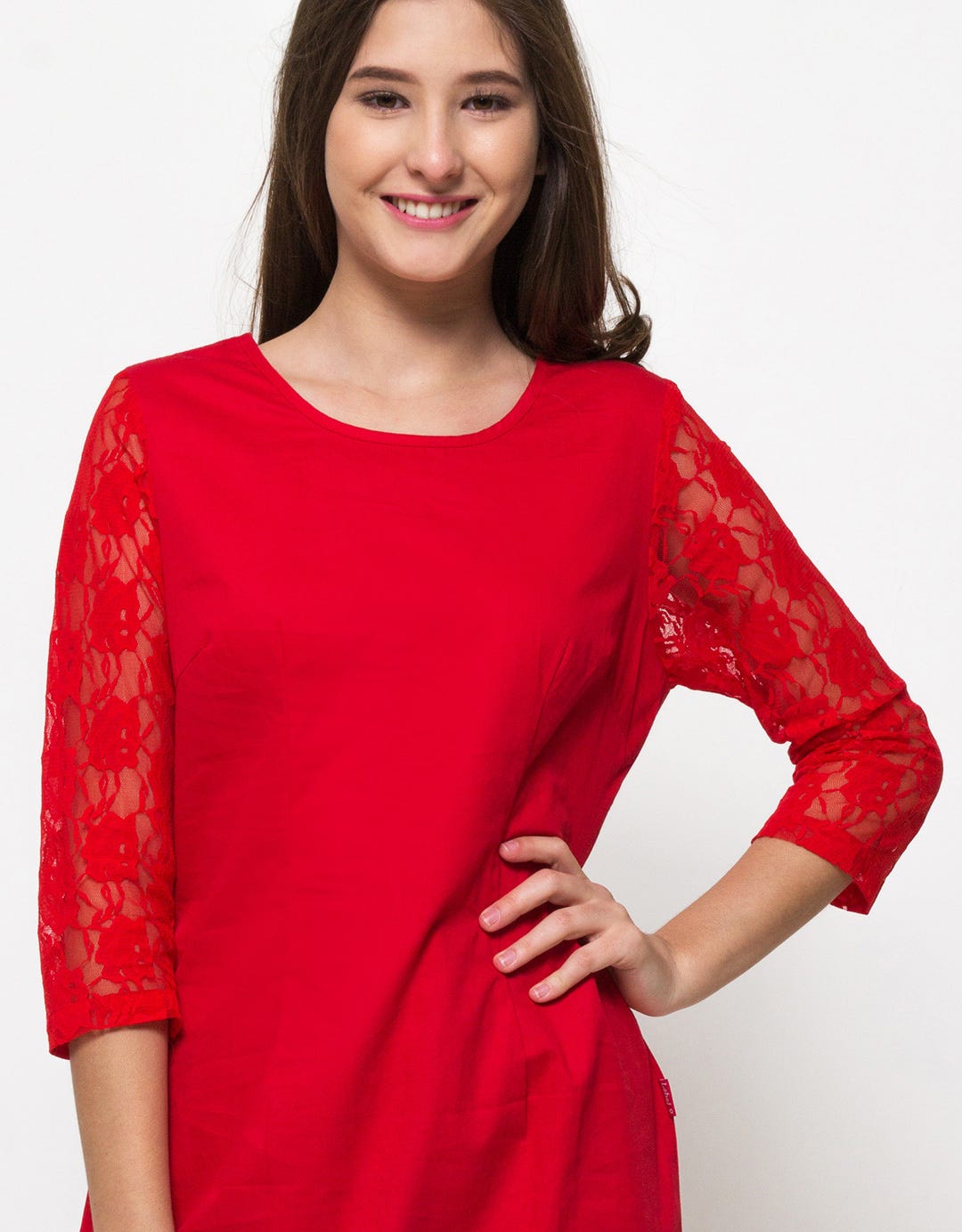 Label 9 Women Brocade Sleeve Mini Dress