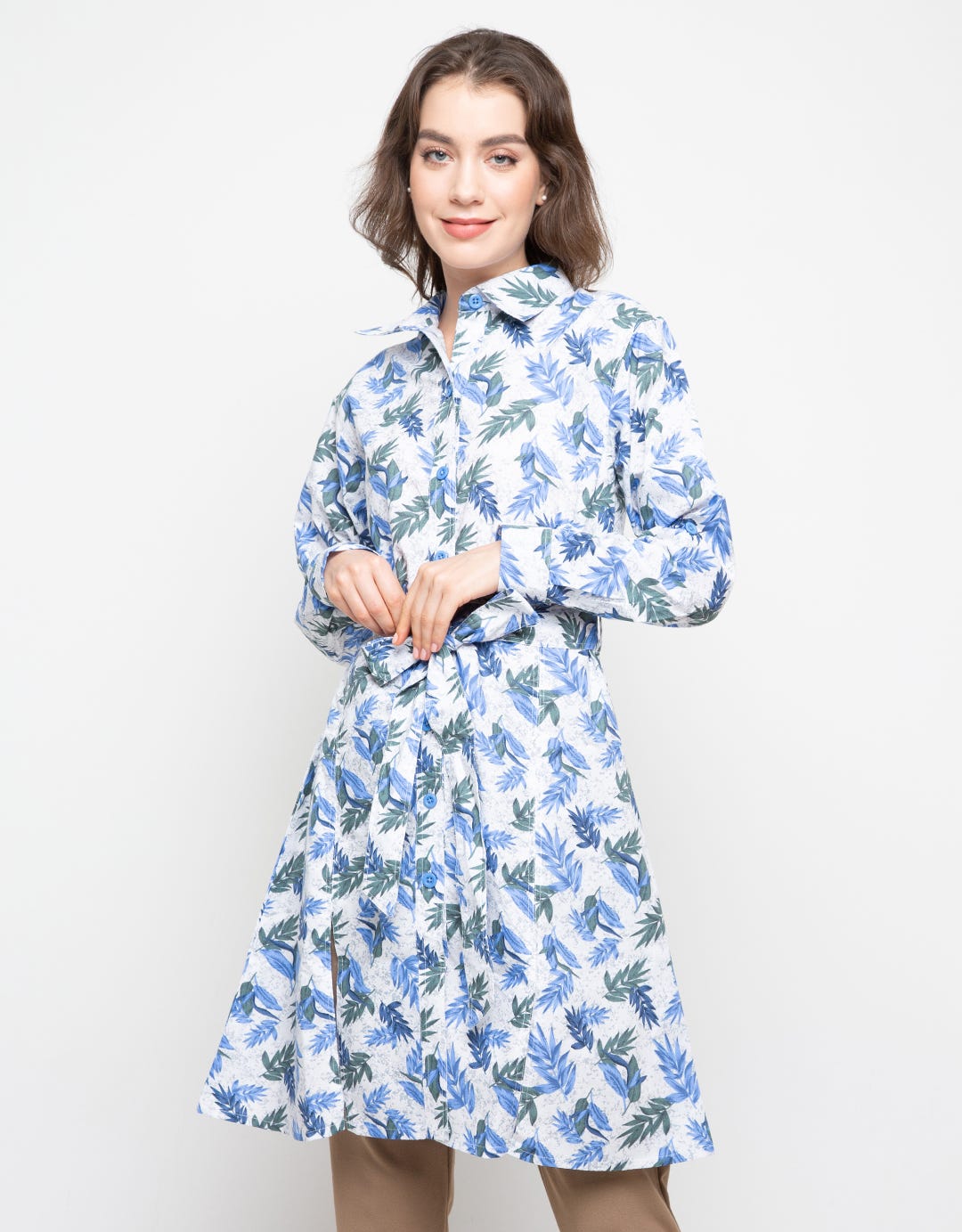 Novo Blouse Full Print Flower