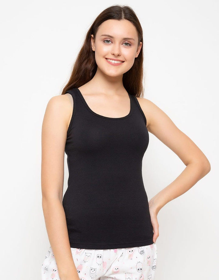 Nevada Plainn Picot Spandex Tanktop Wanita