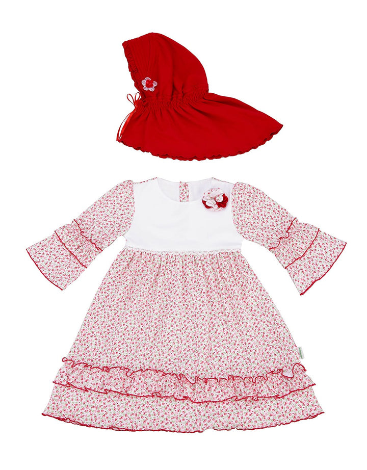 Banana Muslim Dress Floral Cherry Gamis
