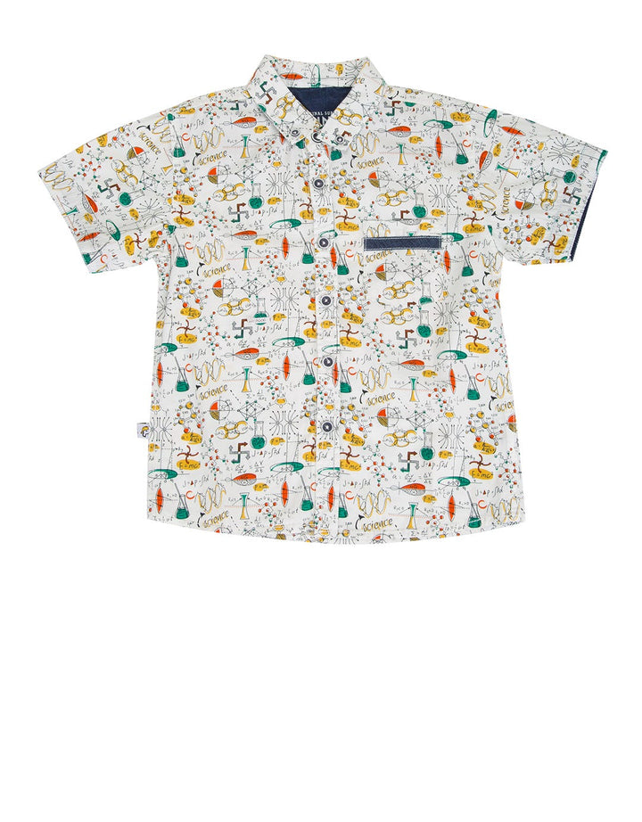 Pingu Kemeja Lengan Pendek Motif Rumus Matematika