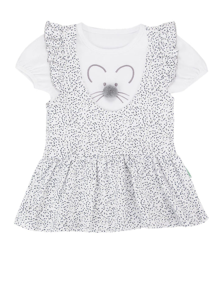 Banana Dress Mini Two Dot Fuchia Mouse