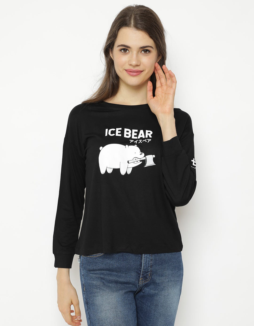 Thid Day Co lv We Bare Bears Ice Bear Mono Kaos Hijab