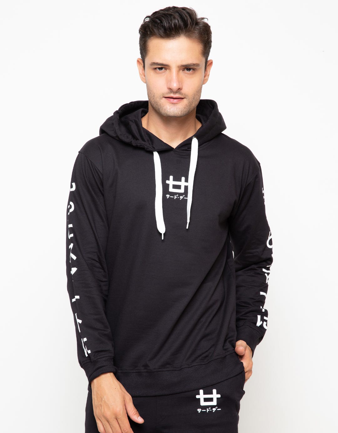 Third Day Co Sweater Hoodie Print Logo & Katakana