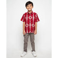 Arjuna Weda Children's Batik Shirt Kawung Baris
