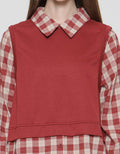 Expand Miva Blouse With Vest Wanita