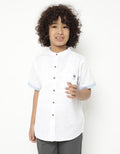 Little M Short Sleeve Bird Print Shirt