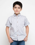 Little M Triangles Print Oxford Shirt
