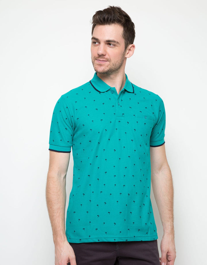 Nevada Polo Fashion Pique Print Coconut