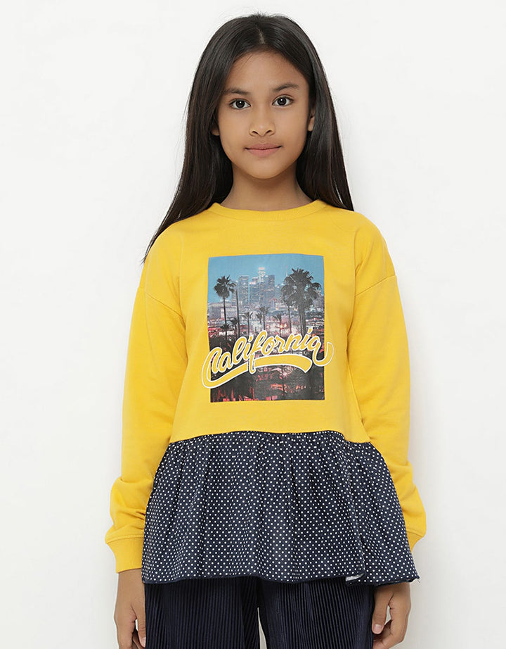 Nevada Woven Dot Cali Sweater Anak Perempuan