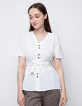 SS BLOUSE TOP WOVEN