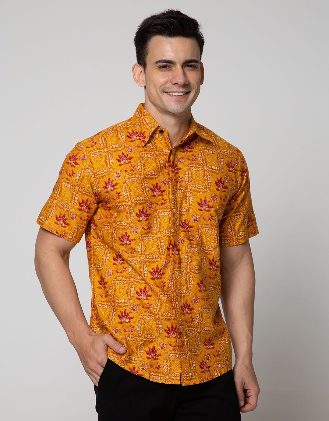 Adikusuma Hem Batik Lereng Kawung Pria