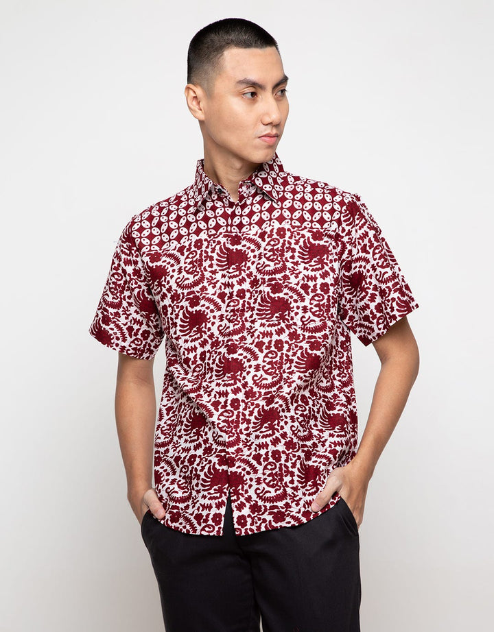 Adikusuma Kawung Semarangan Hem Batik Pria