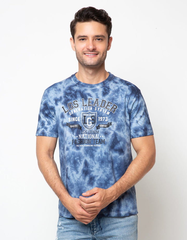 LGS Man Kaos Leader Print Abstrak