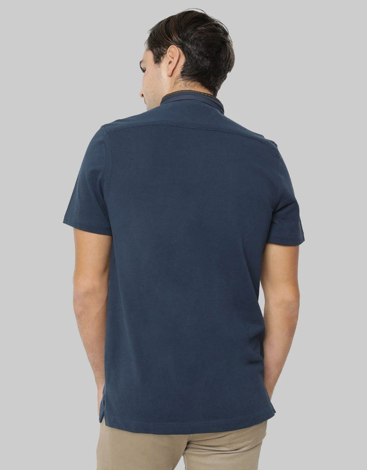 MOC Kemeja Koko Lengan Pendek Slim Fit Louttou