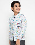 Pingu Kids Kemeja Lengan Panjang Motif Aritmatika