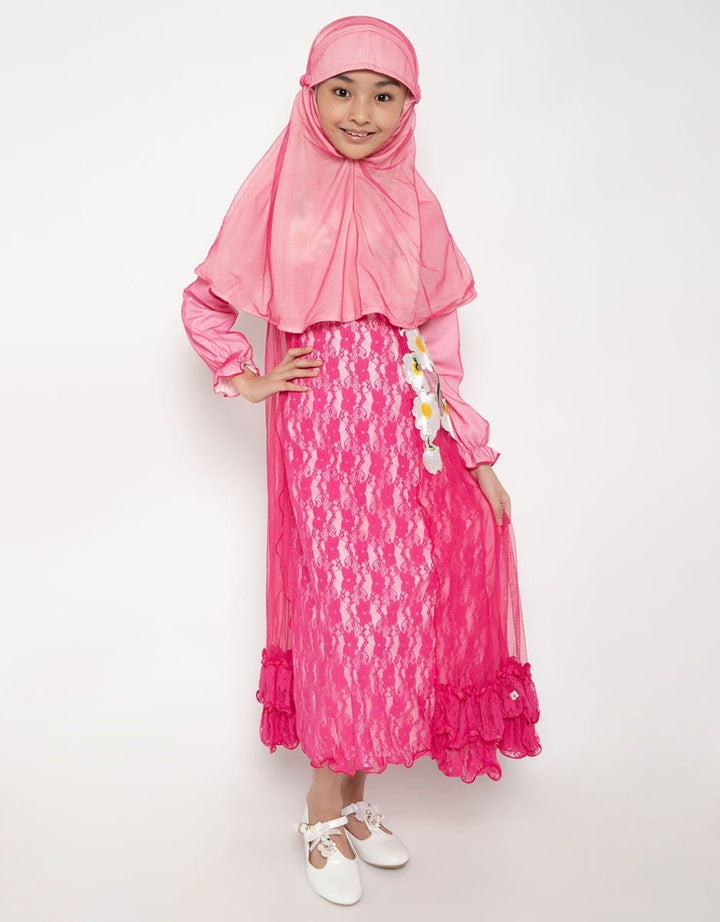 Princessa Flami Dress Muslim Detail Bordir Floral