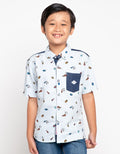Pingu Kemeja Lengan Pendek Motif Gelas Botol 92203307.2G