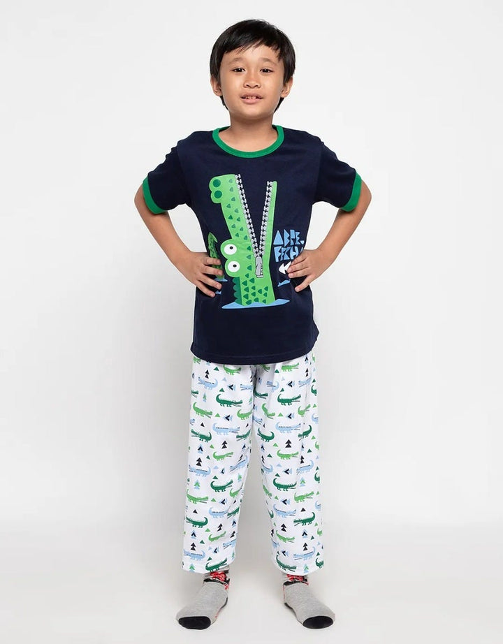 Boboo Boys Pajamas Croco Zip
