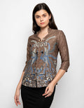 Arjuna Weda Blouse Batik Flower Heart