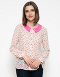 Ninety Degrees Blouse Wanita Motif Strawberry