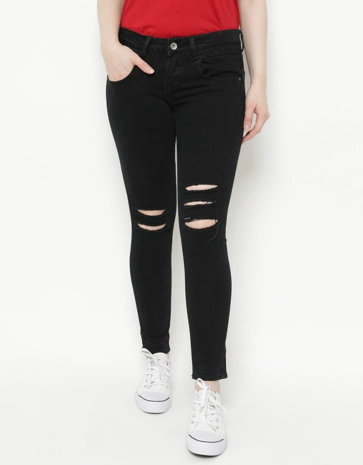 Logo Jeans Skinny A3 Series Mid Waist Raw Handmade