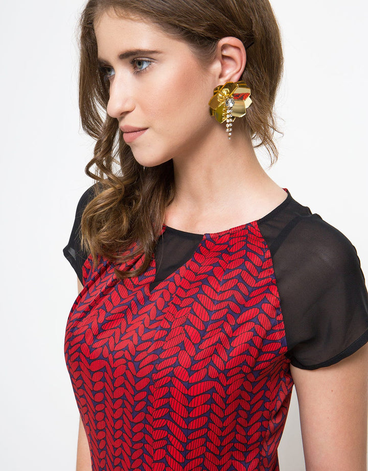 Cardinal Femme Mini Dress Women Leaves 