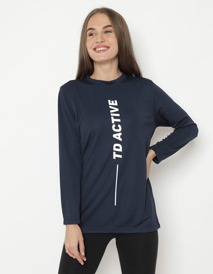 Third Day Co T-shirt Lengan Panjang Detail Print