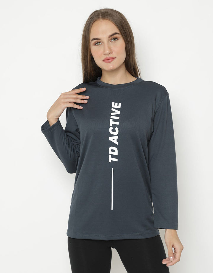 Third Day Co T-shirt Lengan Panjang Detail Print