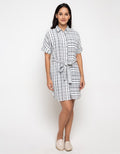 Minimal Dobby Striped Shirt Dress
