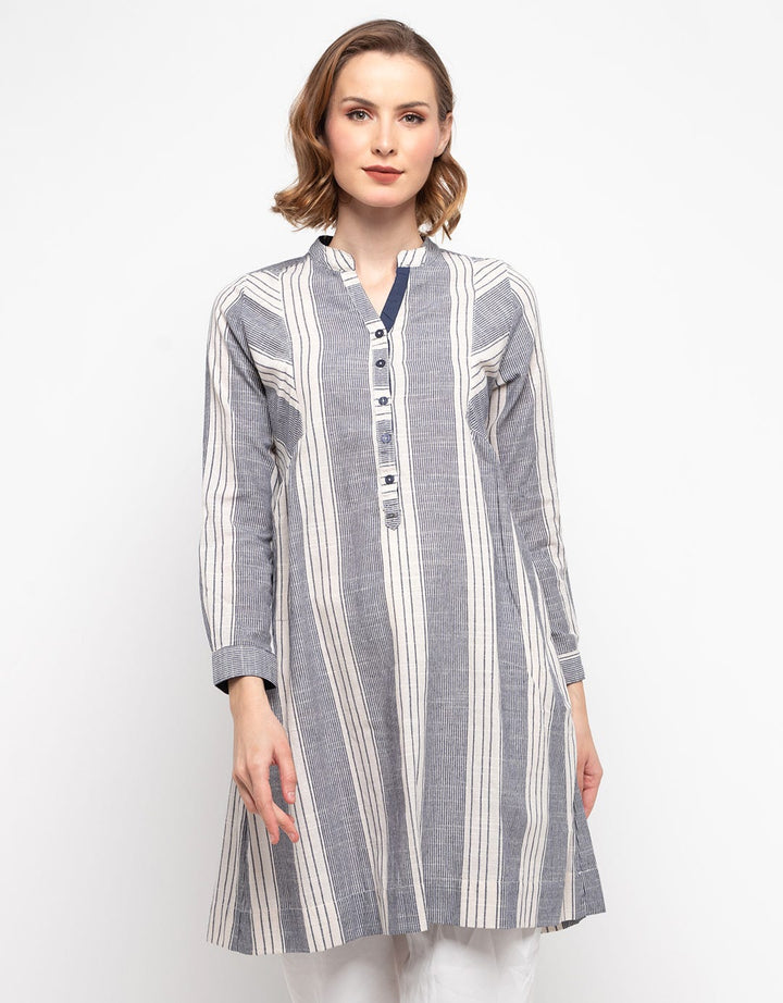 Triset Atasan Kemeja Full Print