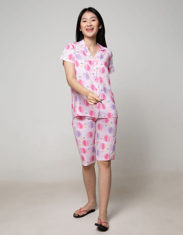 Nevada Short Sleeve Pyjama Capri Love
