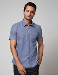 Stanley Adams Short Sleeve Shirt 314 Check Slim Point Collar