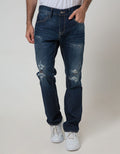 Watchout Jean's Long Pants Denim Destroyed