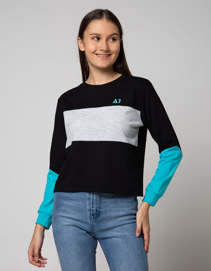 American Jeans Sweatshirt Team Talk Cropped