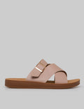St. Yves Cross Strap Slipper Sandals Wanita