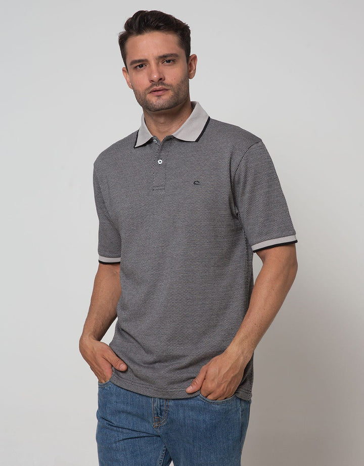 Cole Short Sleeve Polo Shirt Solid Texture