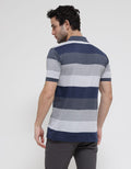 Anyday Block Stripe Polo Shirt Pria