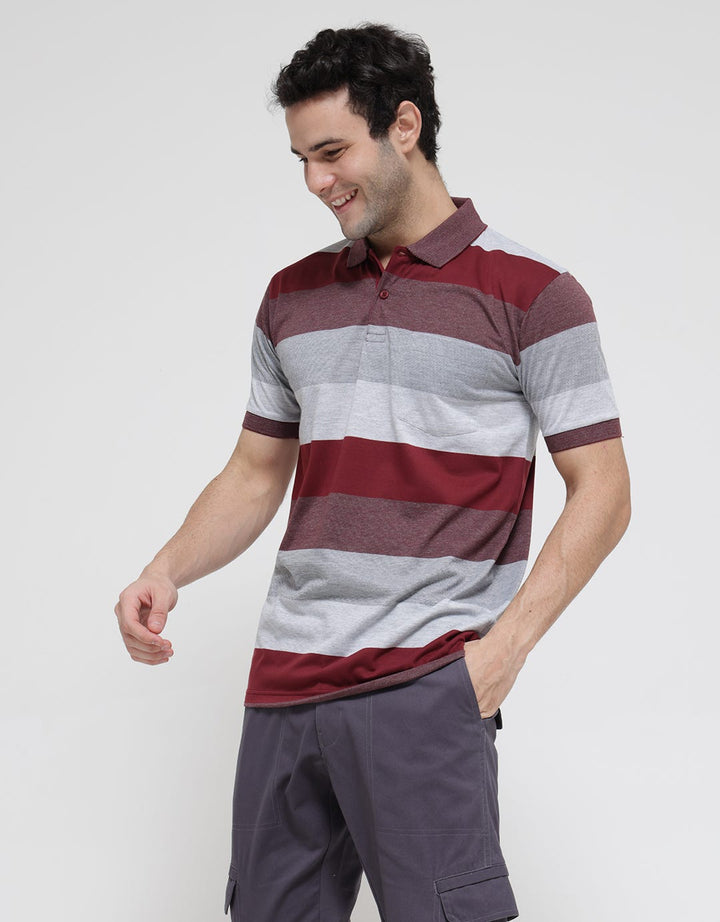 Anyday Short Sleeve Polo Shirt Stripe