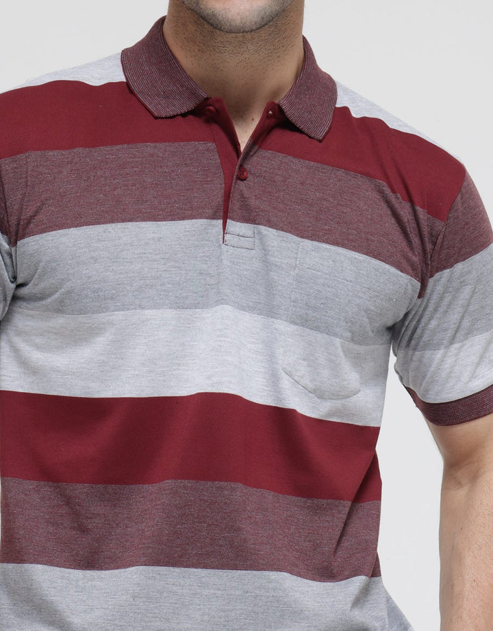 Anyday Short Sleeve Polo Shirt Stripe