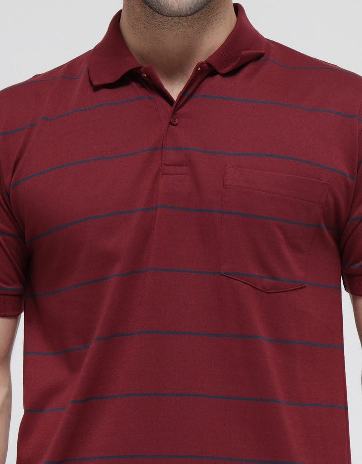 Anyday Stripe Casual Polo Shirt Men