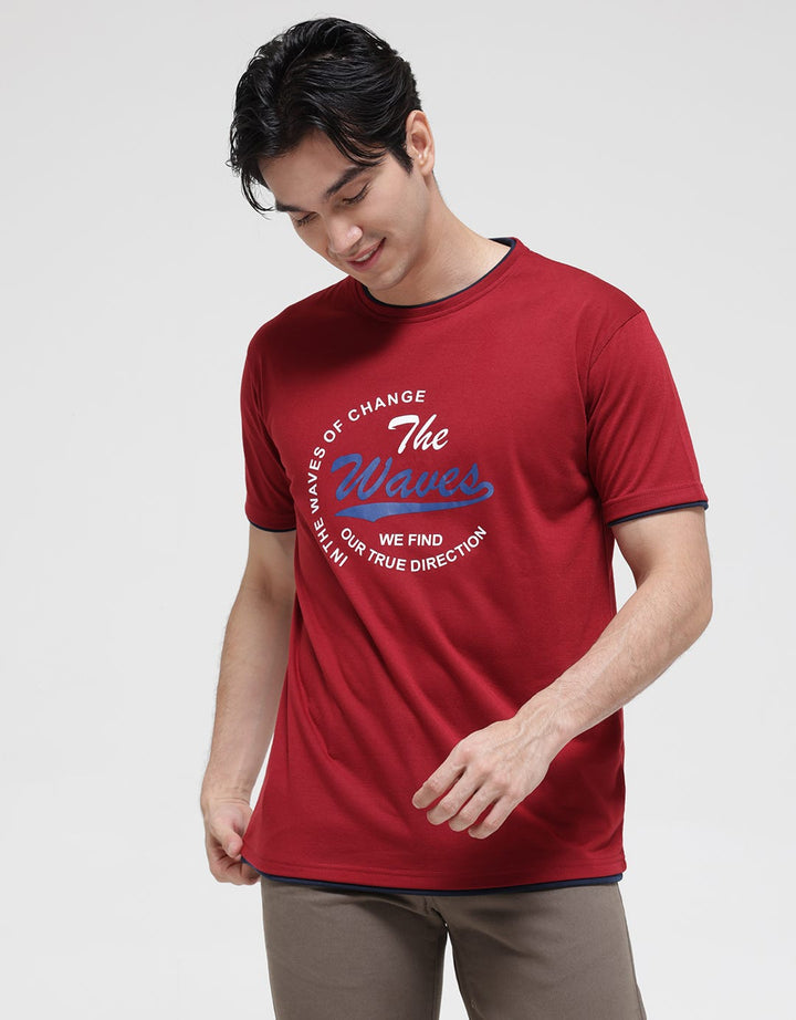 Anyday The Waves Graphic Print Kaos Pria
